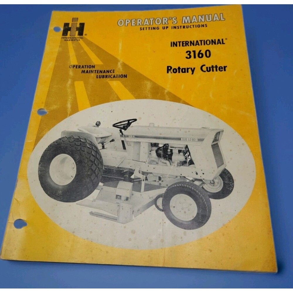 IH International Harvester 3160 Rotary Cutter Mower for Cub 154 Lo-Boy Manual 70